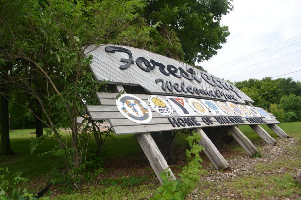 Forest City welcome sign